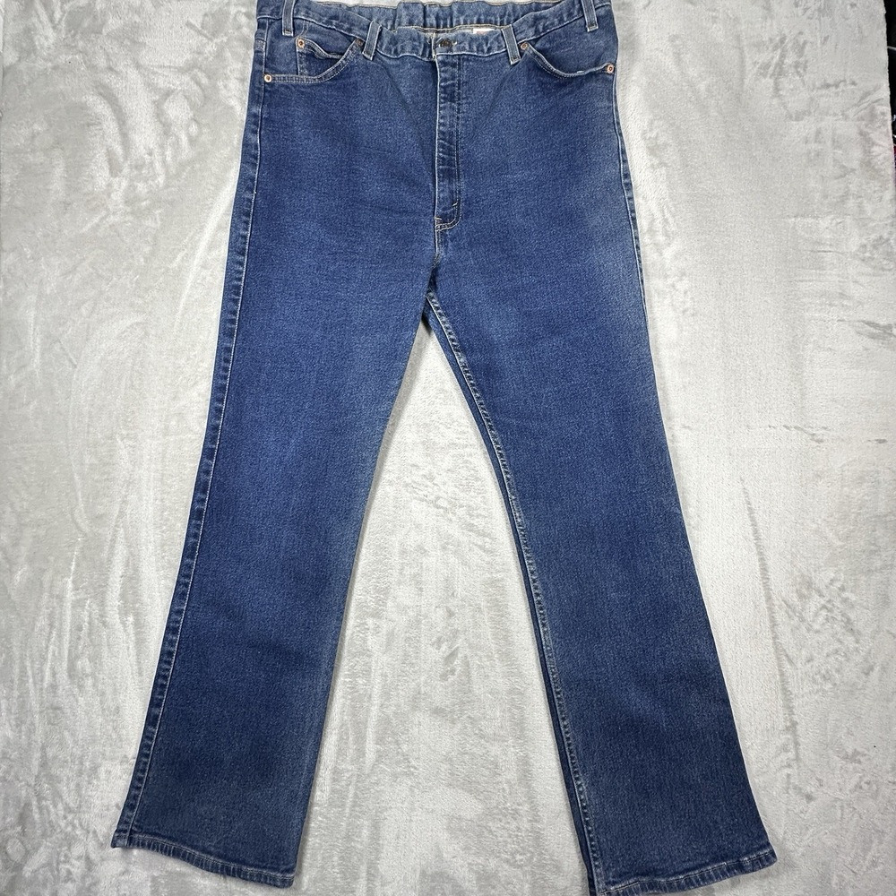 Vintage 80s 90s Levis Jeans Mens Made in USA Size 42x32 Blue Denim Pants Retro